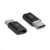 Adapter Przejściówka micro USB do USB C czarna